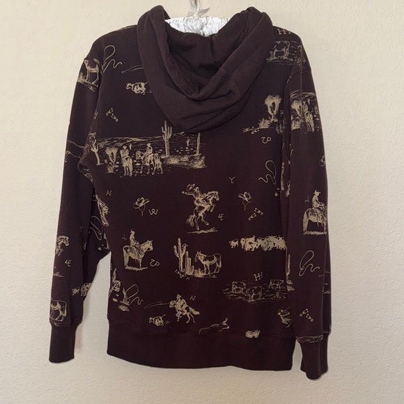 Ariat Dark Brown Western Graphic Hoodie - Picture 3 of 3